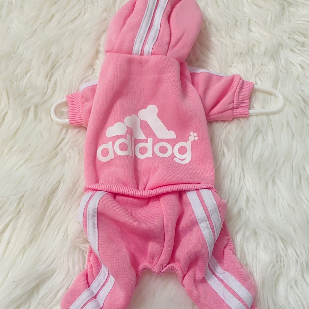 Light pink Adidog Tracksuit Small Dog - Picture 2 of 3